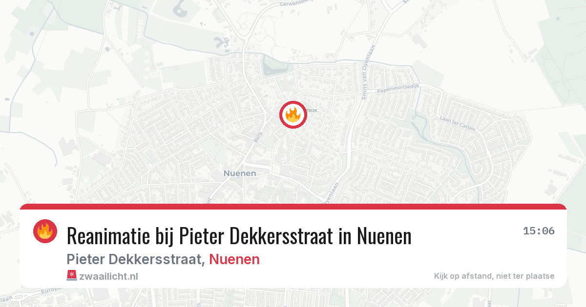 Reanimatie bij Pieter Dekkersstraat in Nuenen — 18 jun 2026