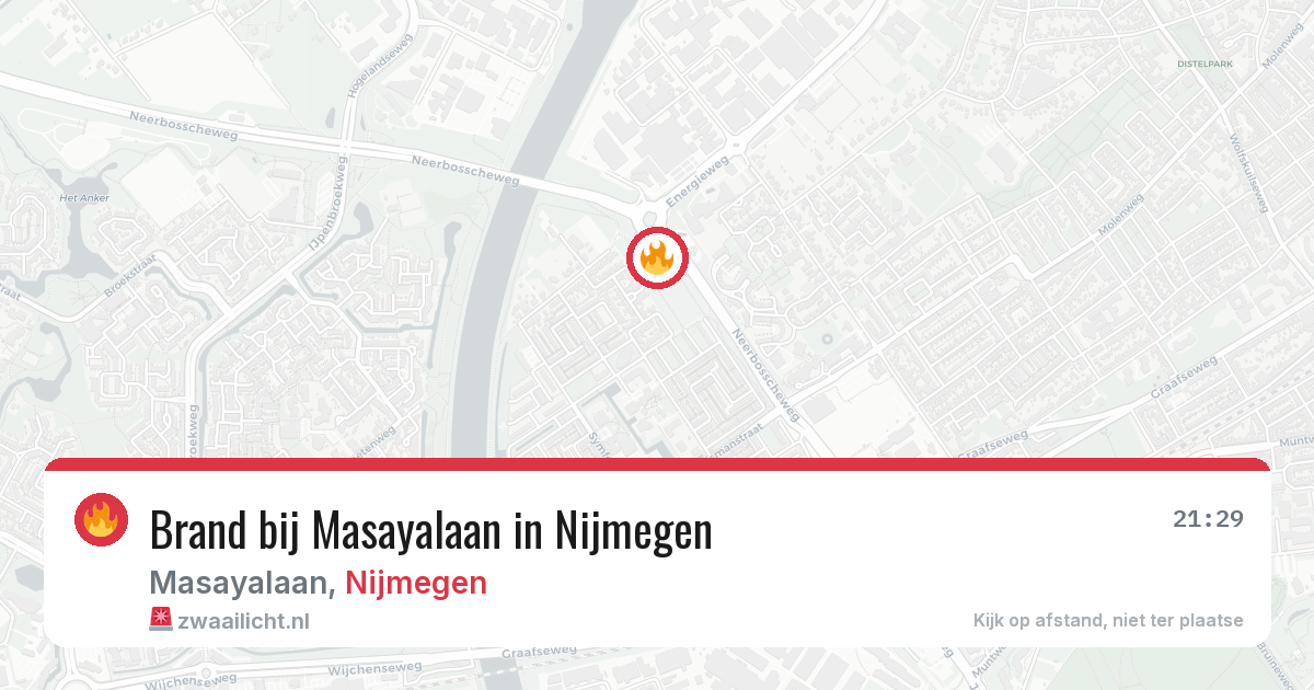Brand bij Masayalaan in Nijmegen — 11 aug 2026