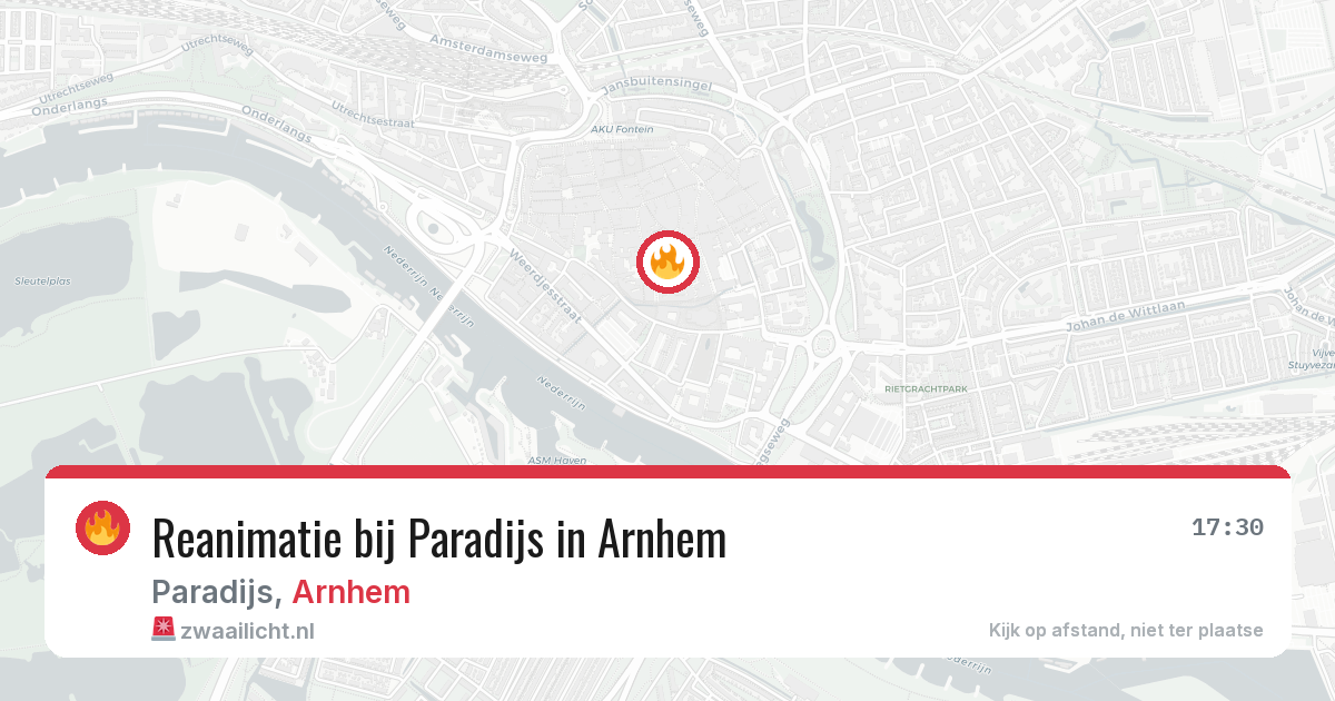 Reanimatie bij Paradijs in Arnhem — 8 jul 2026