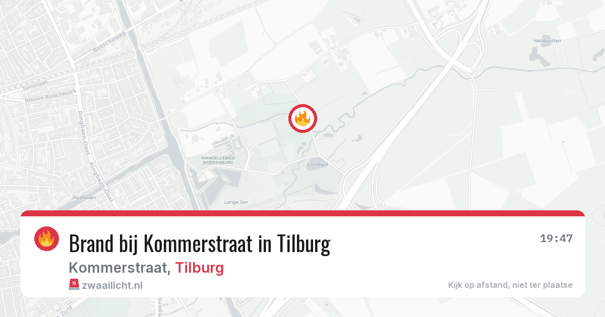 Brand bij Kommerstraat in Tilburg — 1 aug 2026
