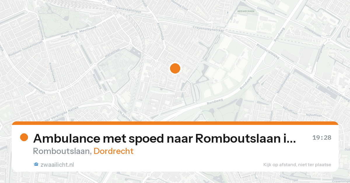 Ambulance met spoed naar Romboutslaan in Dordrecht — 21 aug 2026