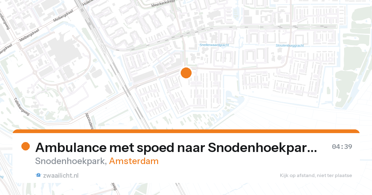 Ambulance met spoed naar Snodenhoekpark in Amsterdam — 28 aug 2026