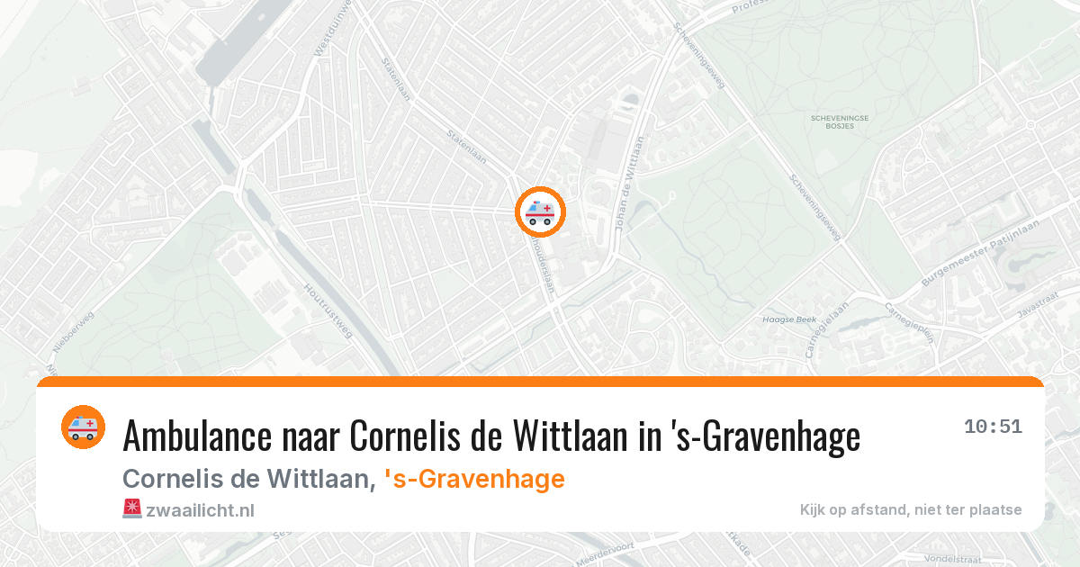 Ambulance naar Cornelis de Wittlaan in 's-Gravenhage — 6 jun 2026