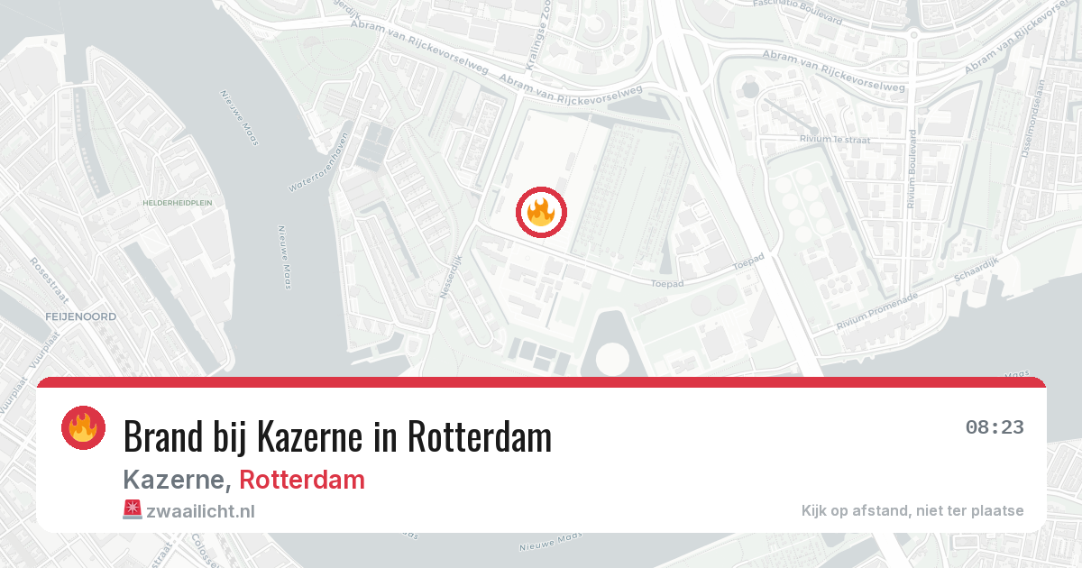 Brand bij Kazerne in Rotterdam — 16 mei 2026
