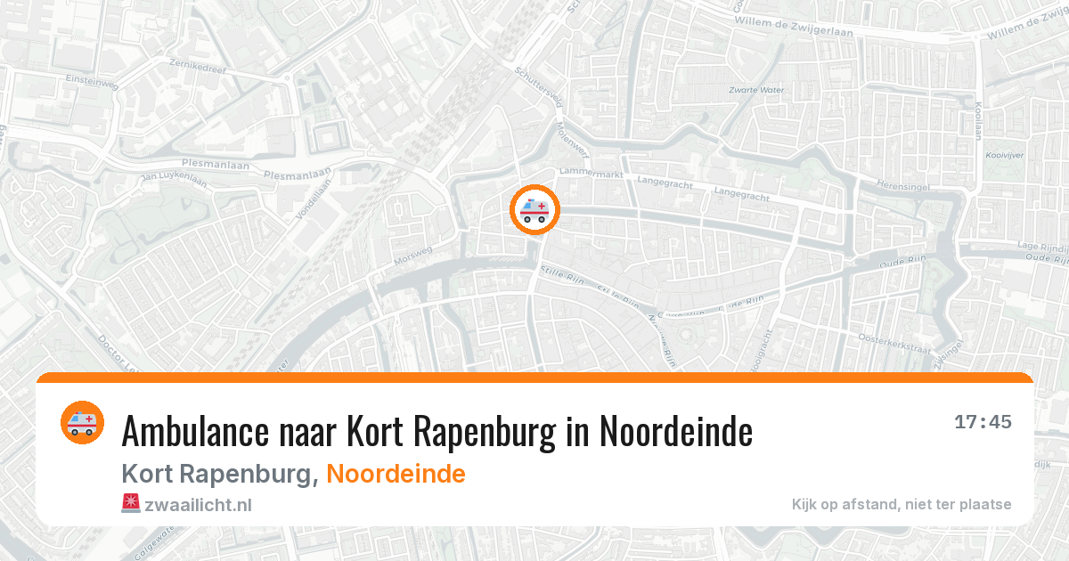 Ambulance naar Kort Rapenburg in Noordeinde — 20 jun 2026