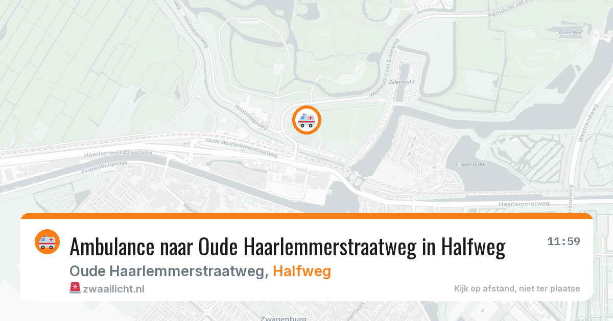 Ambulance naar Oude Haarlemmerstraatweg in Halfweg — 17 mei 2026