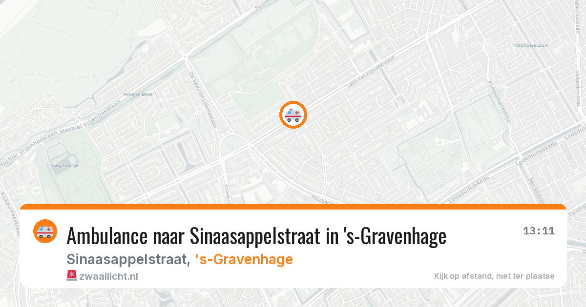 Ambulance naar Sinaasappelstraat in 's-Gravenhage — 21 jul 2026