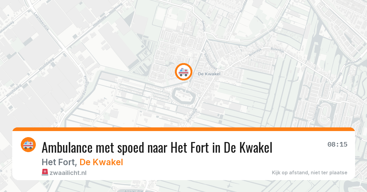 Ambulance met spoed naar Het Fort in De Kwakel — 4 jun 2026