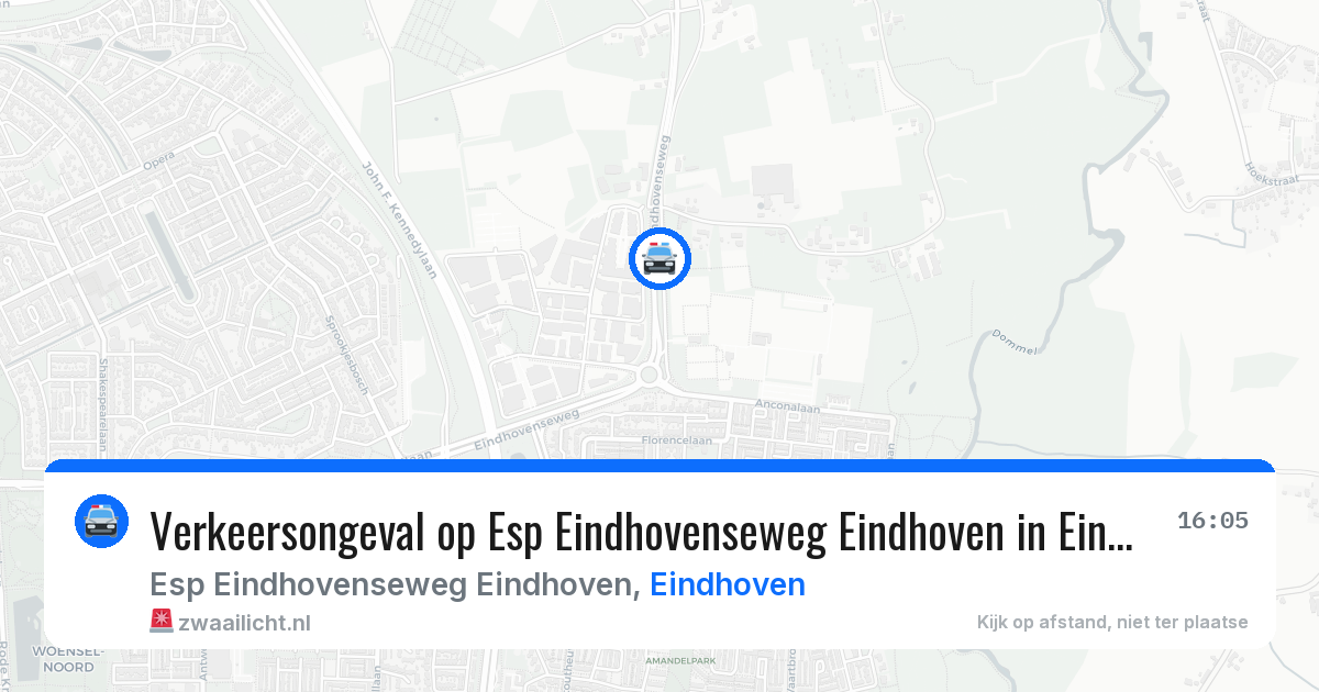 Verkeersongeval op Esp Eindhovenseweg Eindhoven in Eindhoven — 19 jun 2026