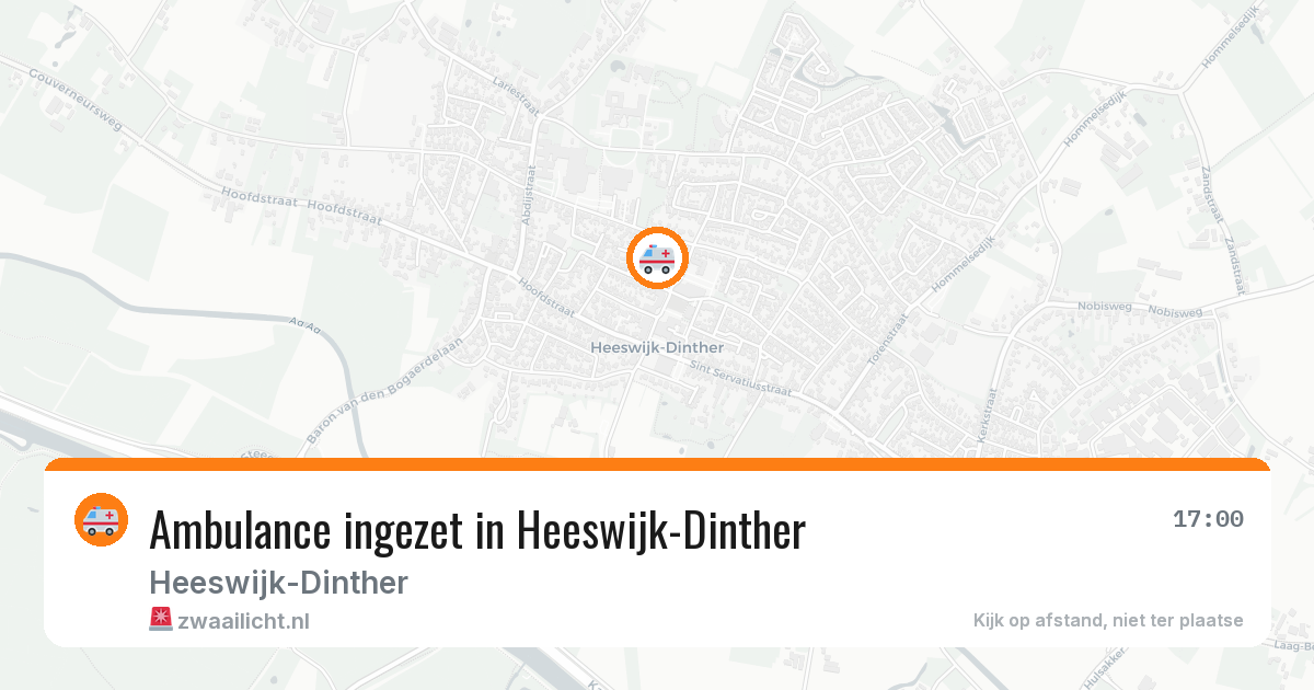Ambulance ingezet in Heeswijk-Dinther — 30 mrt 2026