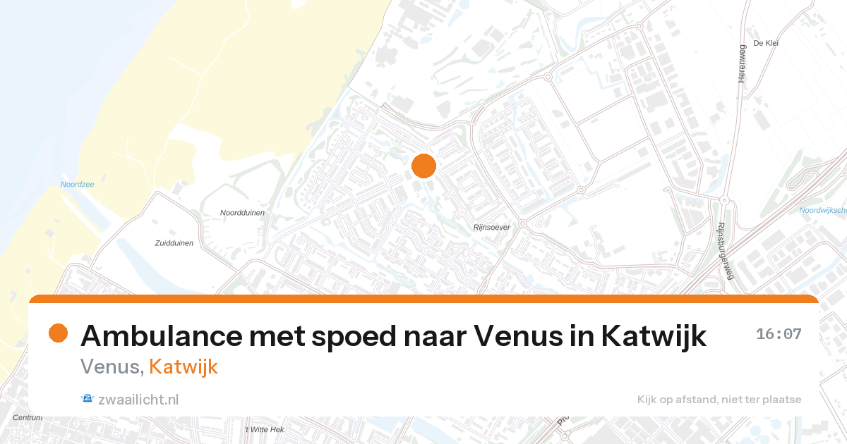 Ambulance met spoed naar Venus in Katwijk — 29 jun 2026