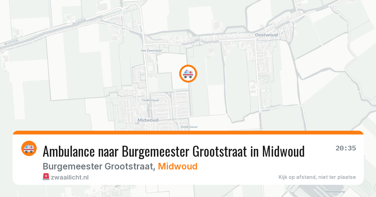 Ambulance naar Burgemeester Grootstraat in Midwoud — 6 aug 2026