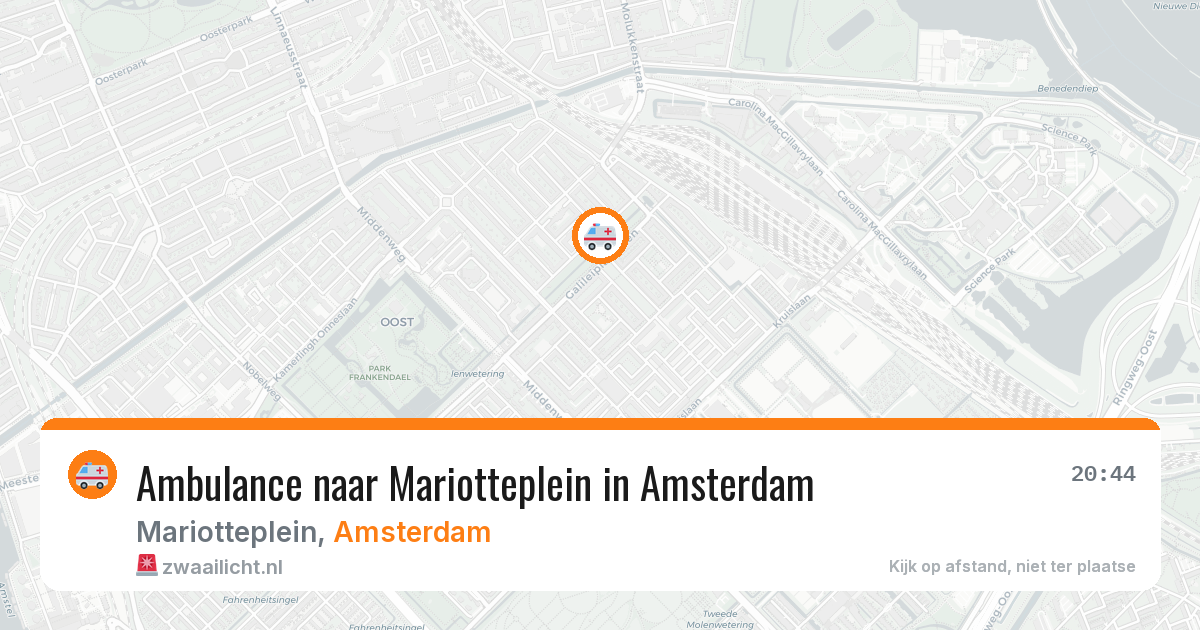 Ambulance naar Mariotteplein in Amsterdam — 8 apr 2026