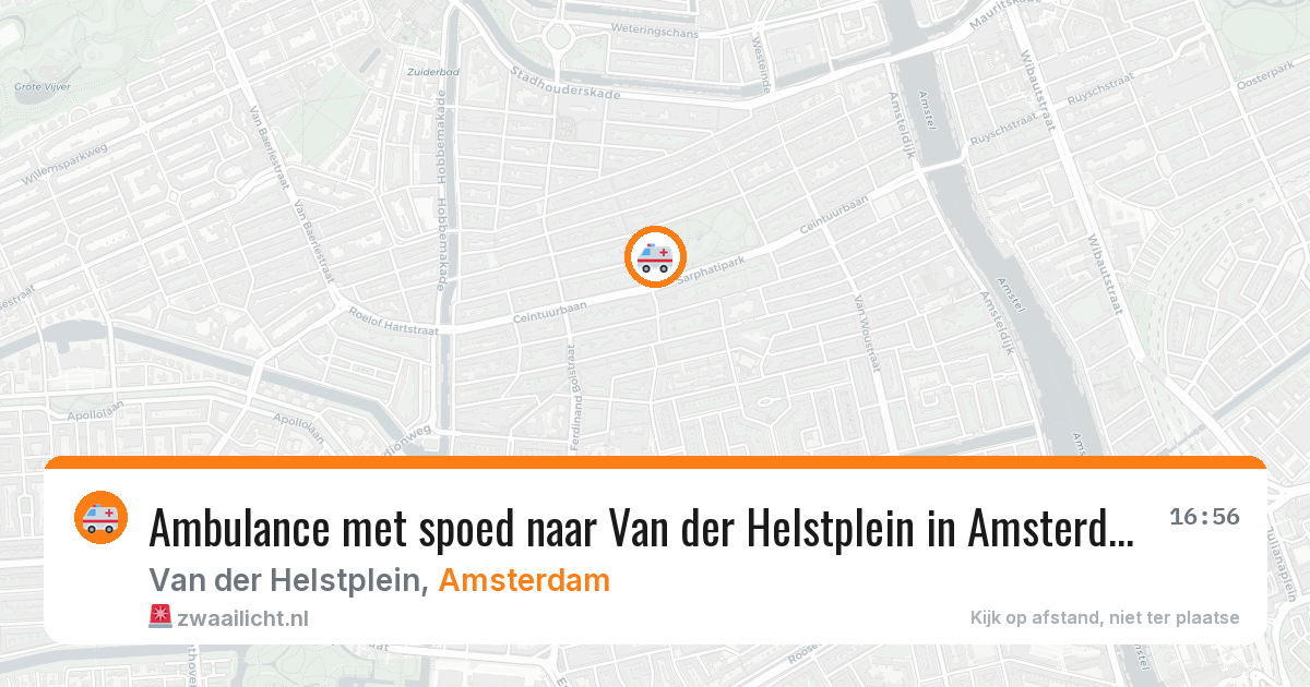 Ambulance met spoed naar Van der Helstplein in Amsterdam — 30 jun 2026