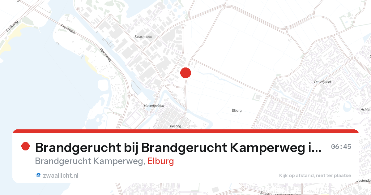 Brandgerucht bij Brandgerucht Kamperweg in Elburg — 7 feb 2026