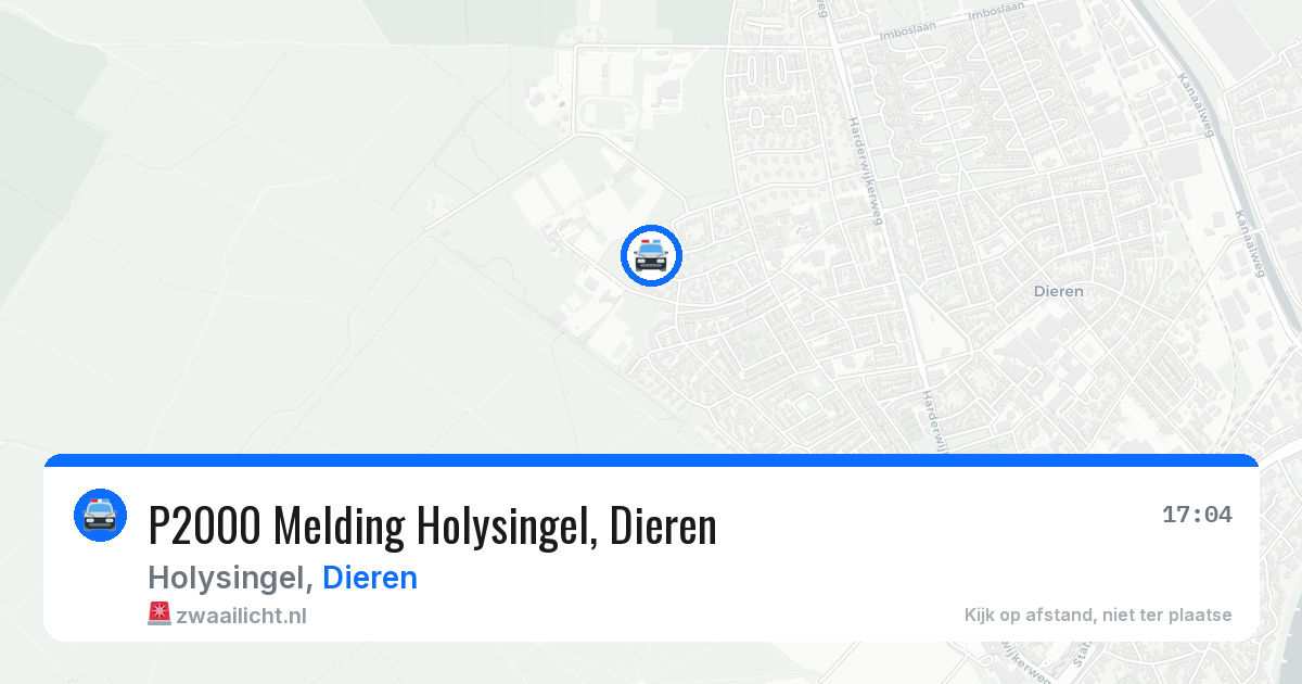P2000 Melding Holysingel, Dieren — 13 aug 2026