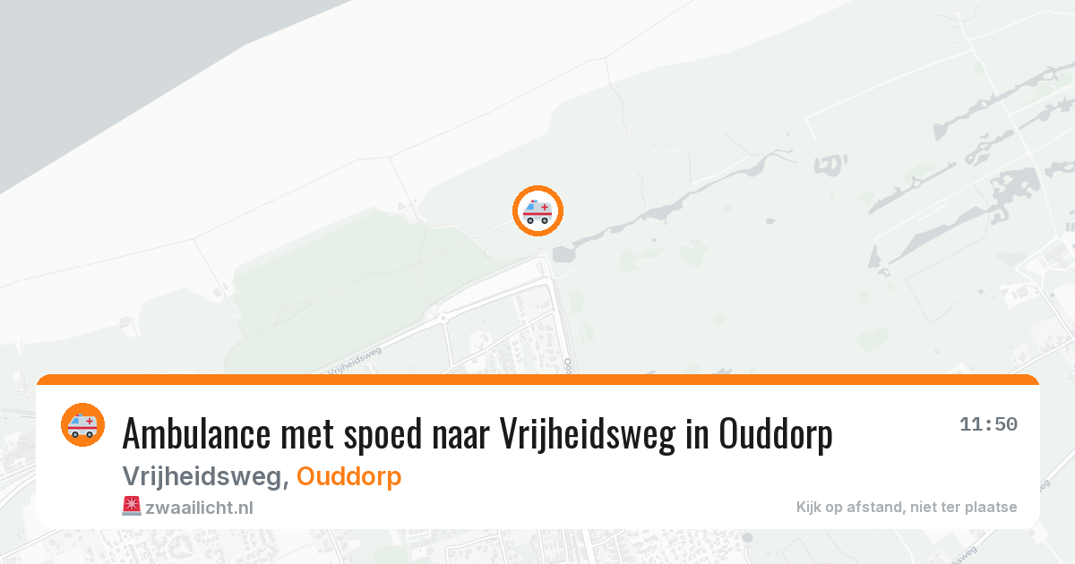 Ambulance met spoed naar Vrijheidsweg in Ouddorp — 6 jun 2026