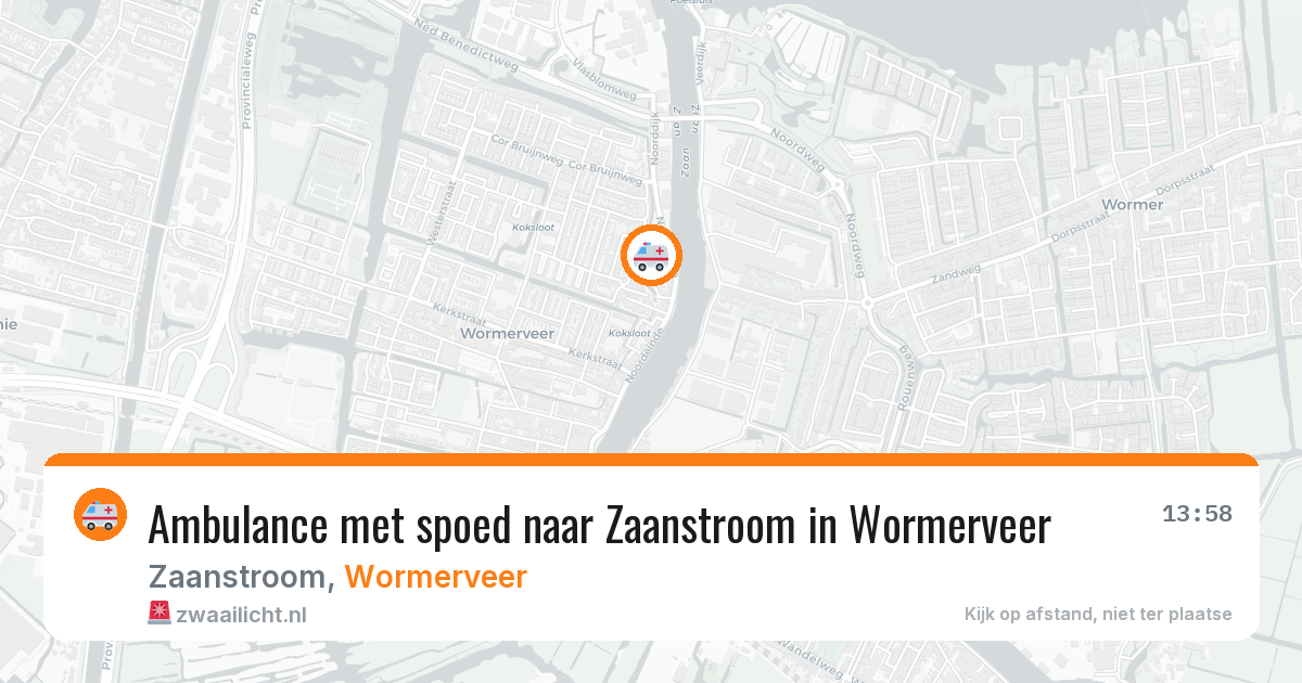 Ambulance met spoed naar Zaanstroom in Wormerveer — 17 apr 2026