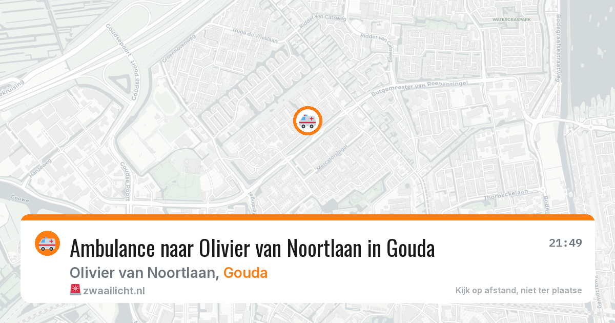 Ambulance naar Olivier van Noortlaan in Gouda — 1 jun 2026