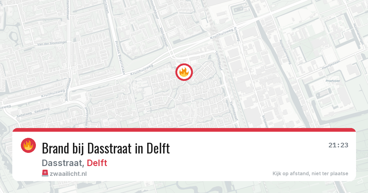 Brand bij Dasstraat in Delft — 24 jun 2026