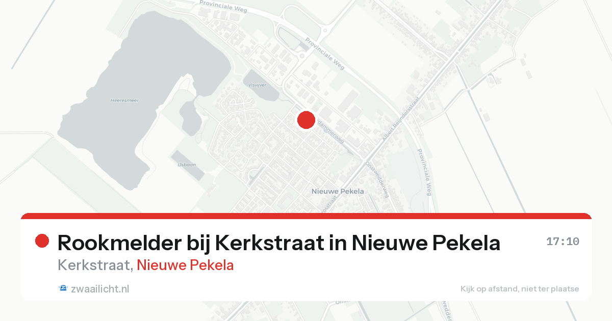 Rookmelder bij Kerkstraat in Nieuwe Pekela — 15 aug 2026