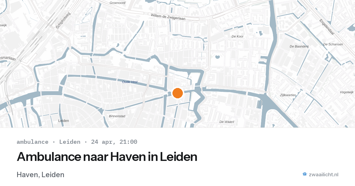 Ambulance naar Haven in Leiden — 24 apr 2026