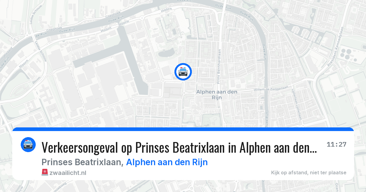 Verkeersongeval op Prinses Beatrixlaan in Alphen aan den Rijn — 24 mrt 2026