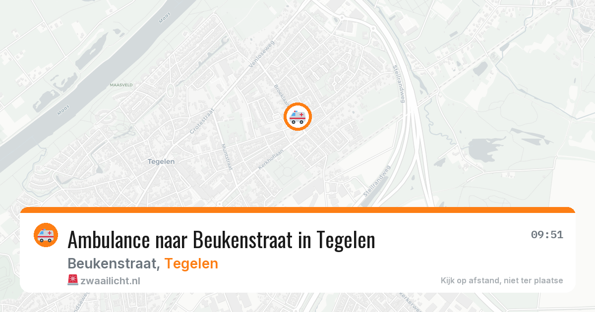Ambulance naar Beukenstraat in Tegelen — 7 jun 2026