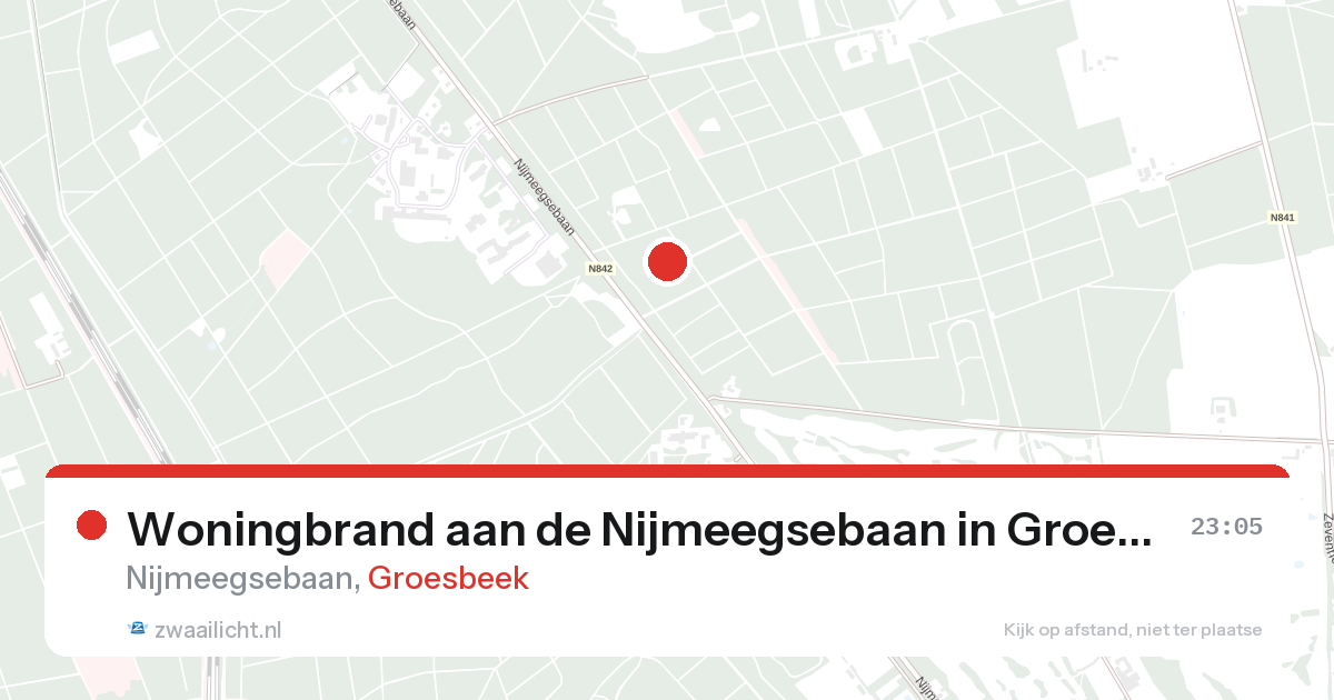 Woningbrand aan de Nijmeegsebaan in Groesbeek — 27 aug 2026