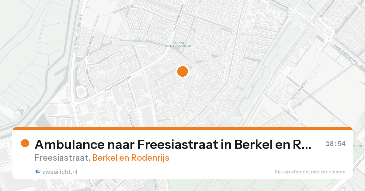 Ambulance naar Freesiastraat in Berkel en Rodenrijs — 25 aug 2026