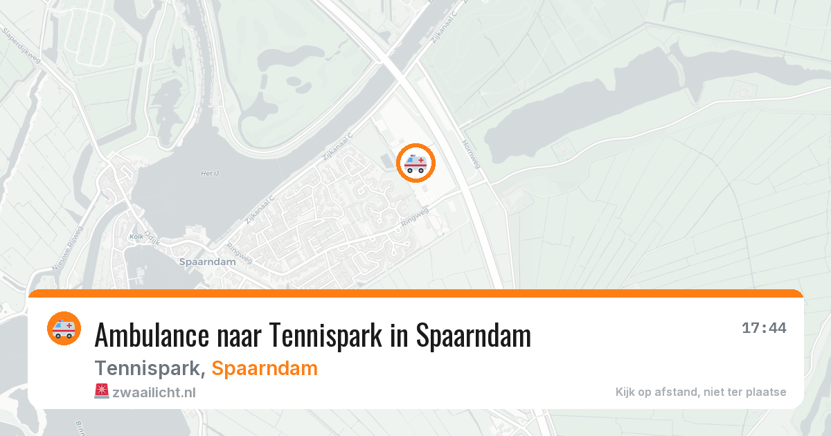 Ambulance naar Tennispark in Spaarndam — 11 apr 2026