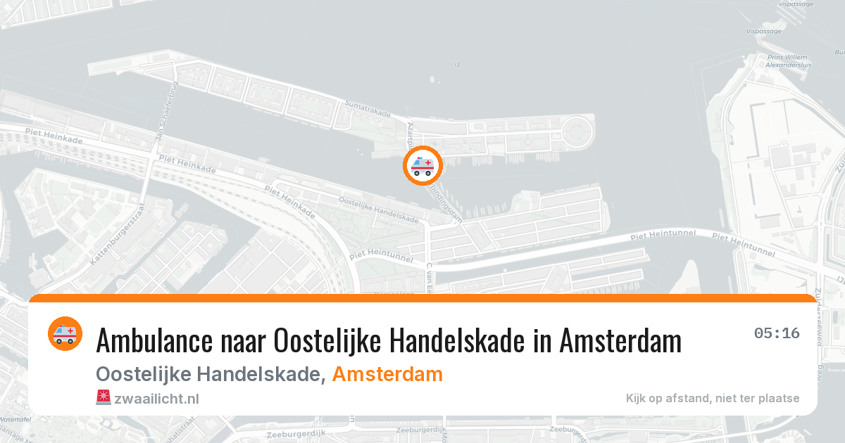 Ambulance naar Oostelijke Handelskade in Amsterdam — 31 mei 2026