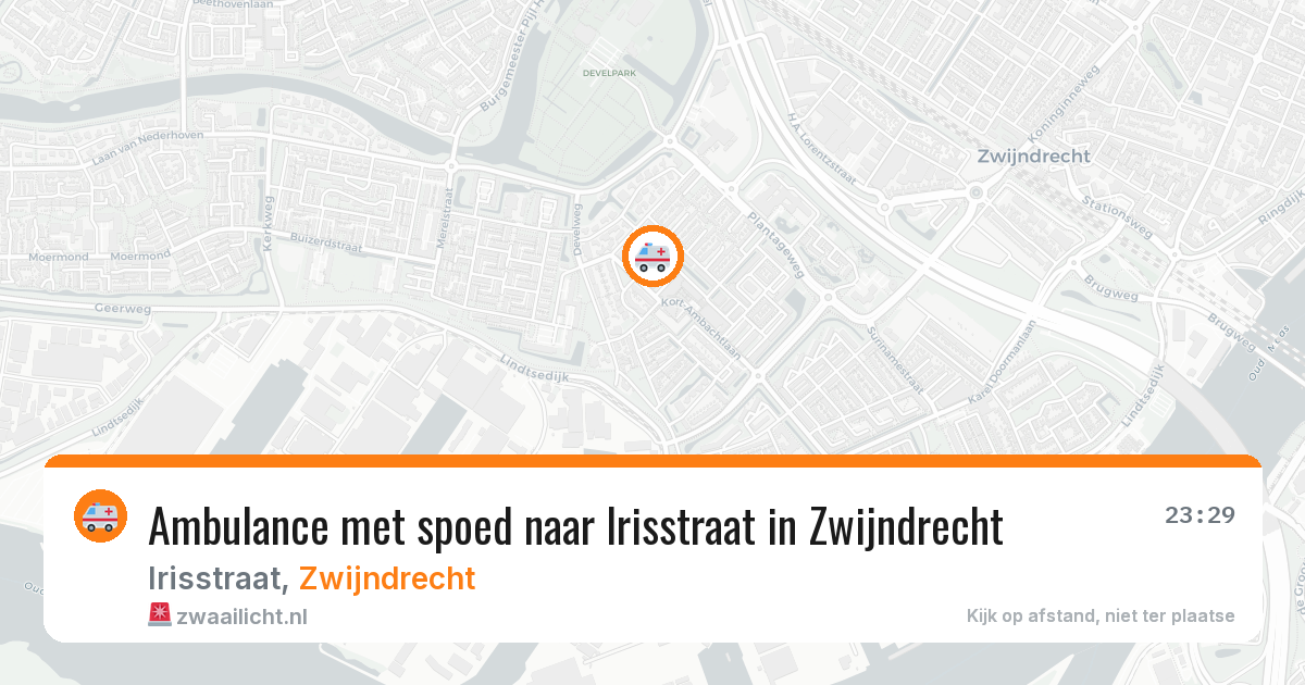Ambulance met spoed naar Irisstraat in Zwijndrecht — 19 jan 2026