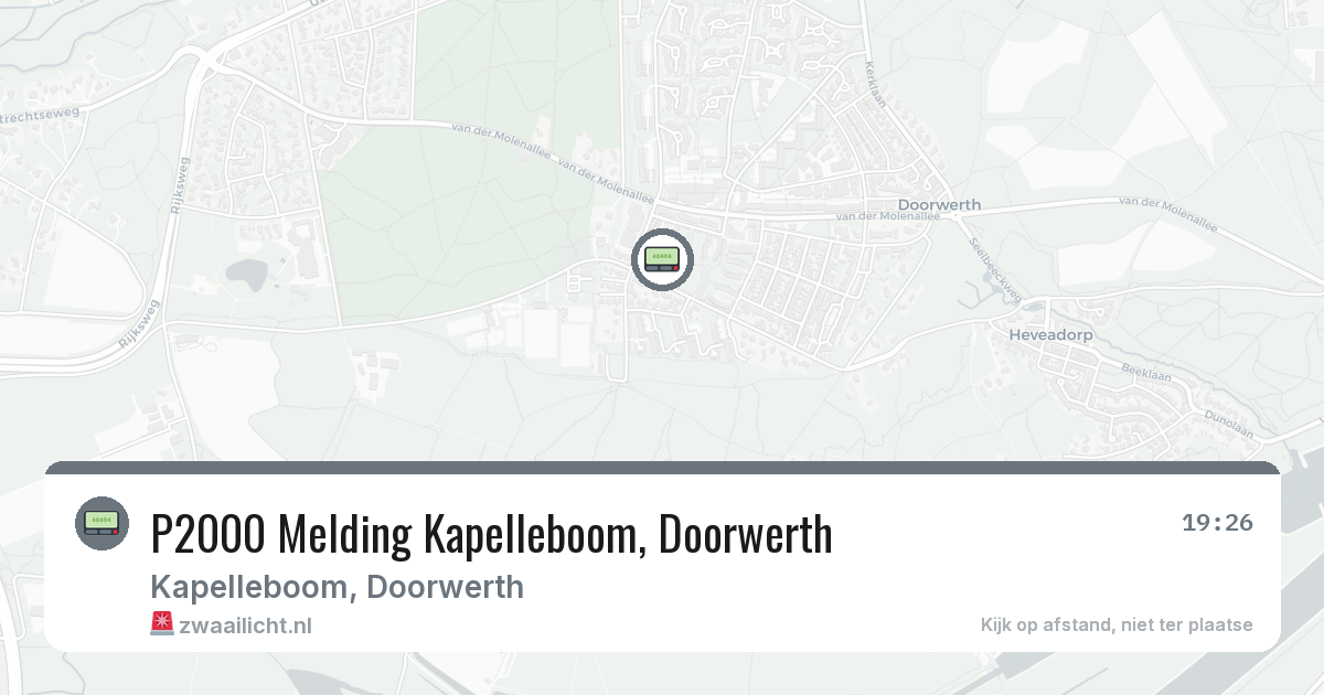 P2000 Melding Kapelleboom, Doorwerth — 4 jun 2026