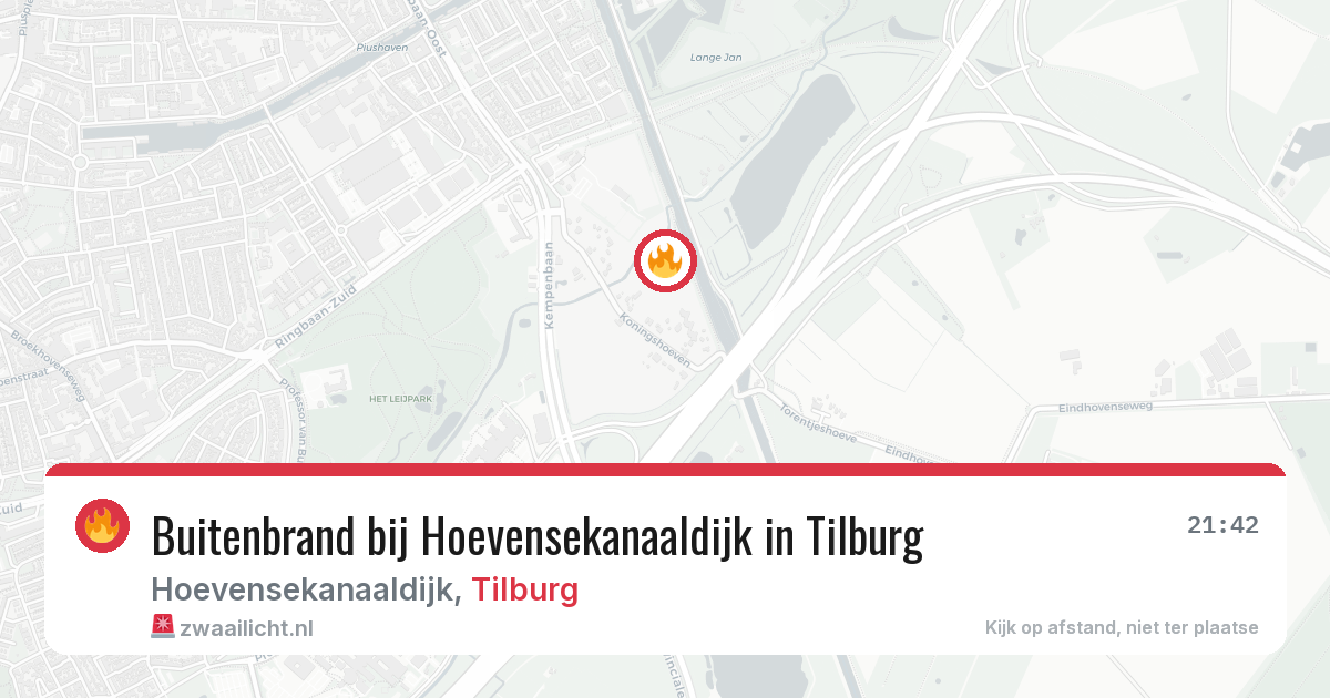 Buitenbrand bij Hoevensekanaaldijk in Tilburg — 28 jul 2026
