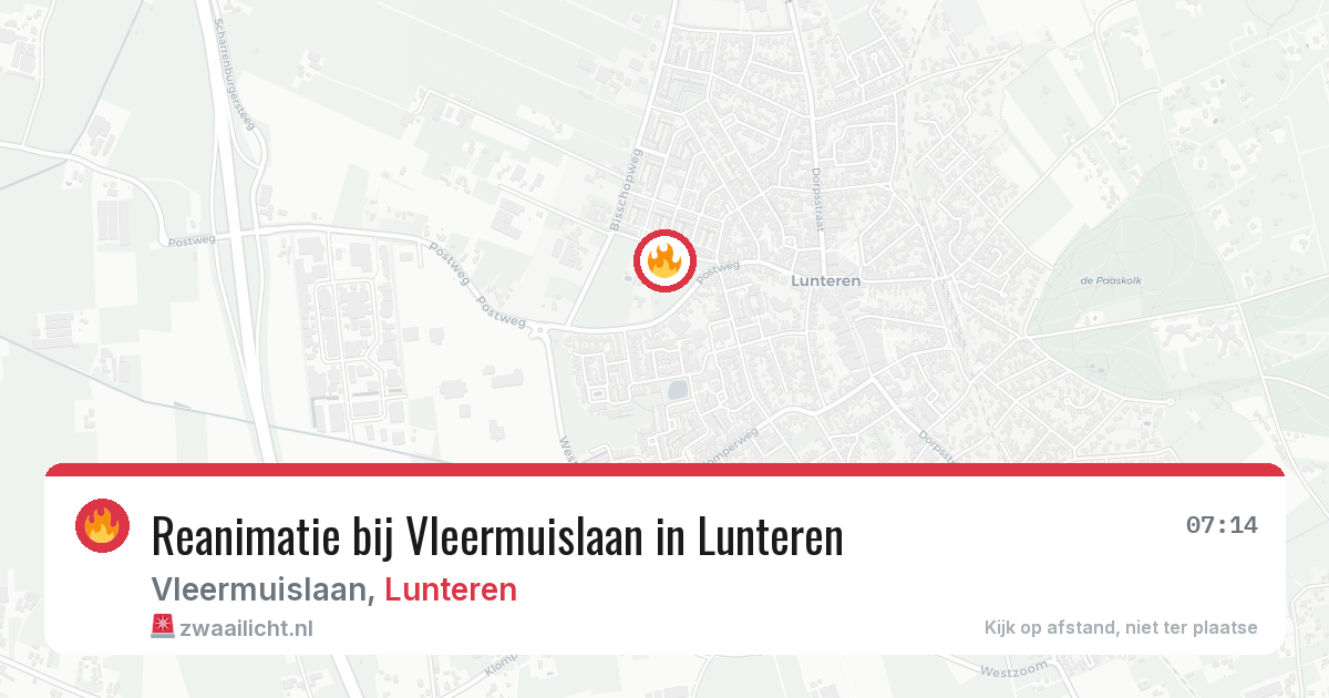 Reanimatie bij Vleermuislaan in Lunteren — 2 jun 2026
