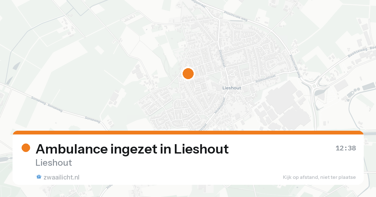 Ambulance ingezet in Lieshout — 16 aug 2026