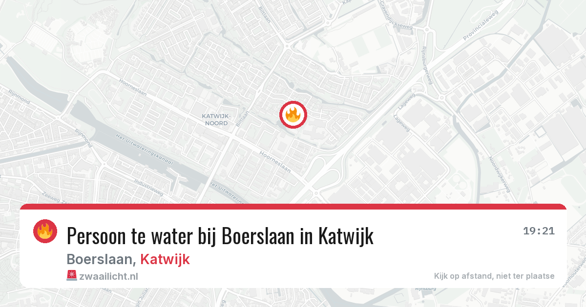 Persoon te water bij Boerslaan in Katwijk — 1 jul 2026