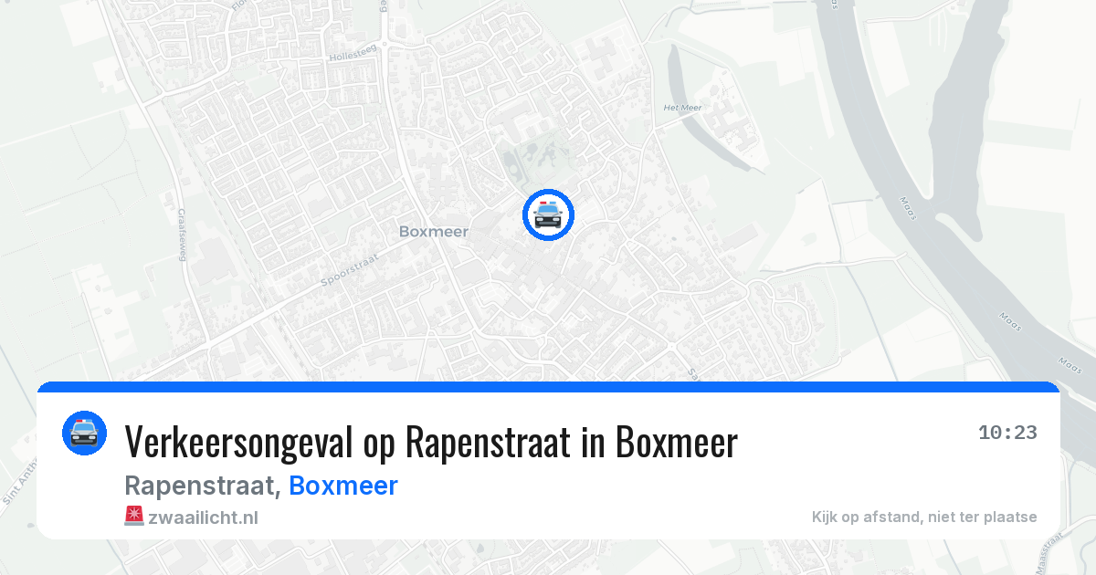 Verkeersongeval op Rapenstraat in Boxmeer — 26 jan 2026