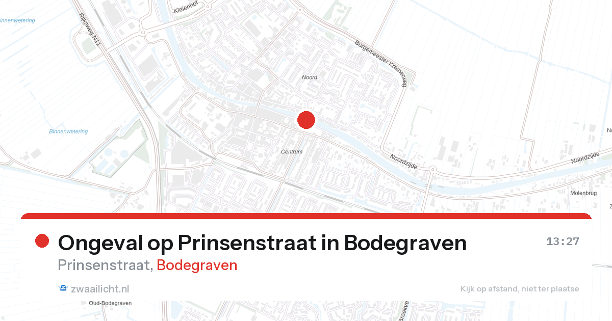 Ongeval op Prinsenstraat in Bodegraven — 1 mrt 2026