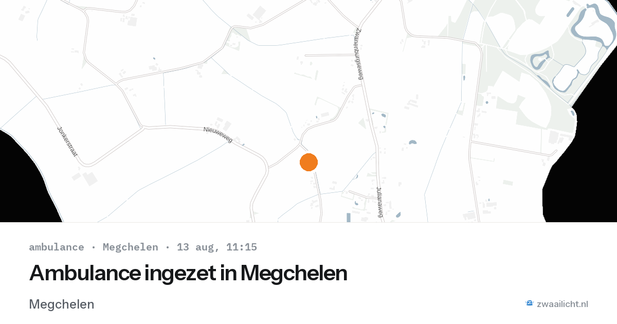 Ambulance ingezet in Megchelen — 13 aug 2026