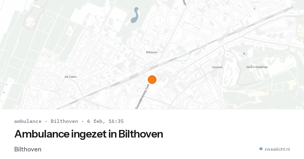 Ambulance ingezet in Bilthoven — 6 feb 2026