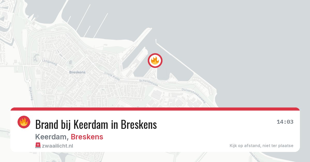 Brand bij Keerdam in Breskens — 22 jun 2026