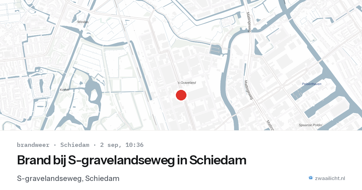 Brand bij S-gravelandseweg in Schiedam — 2 sep 2026