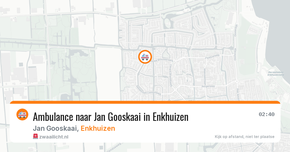 Ambulance naar Jan Gooskaai in Enkhuizen — 28 jul 2026