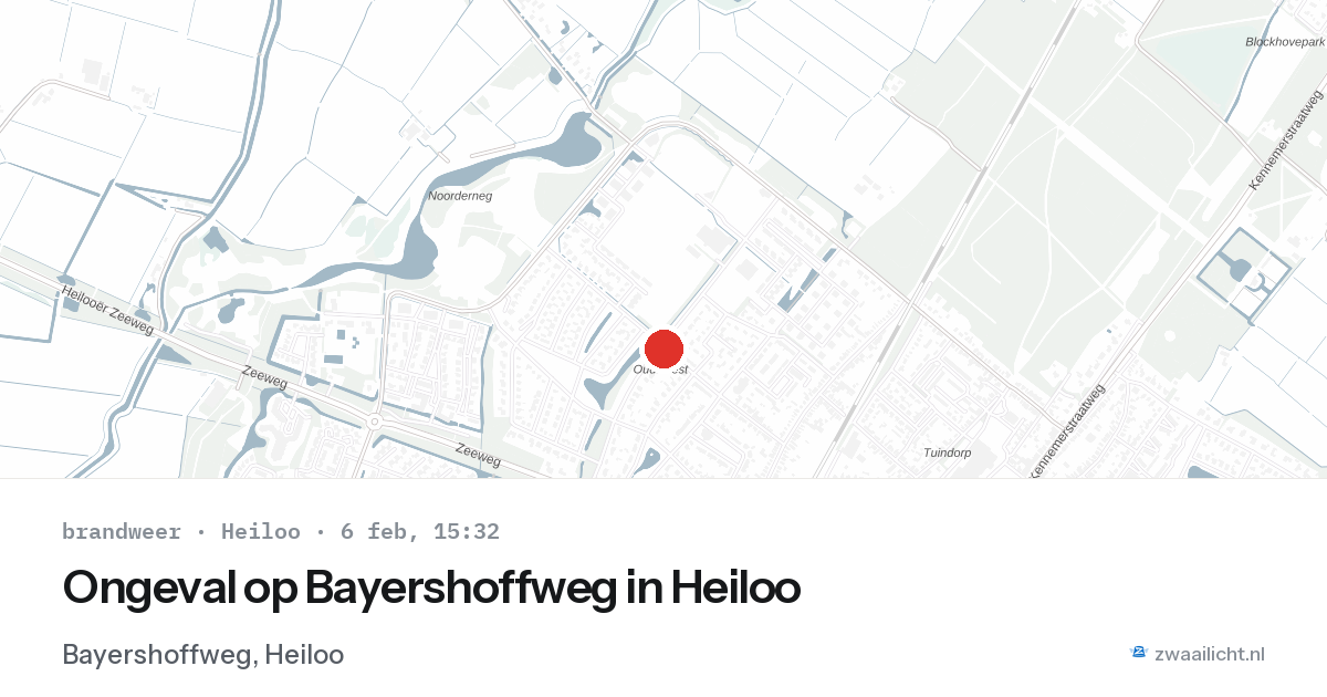 Ongeval op Bayershoffweg in Heiloo — 6 feb 2026