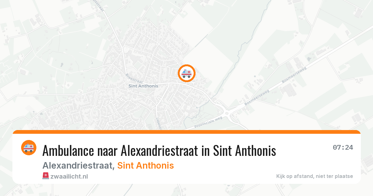 Ambulance naar Alexandriestraat in Sint Anthonis — 6 jun 2026