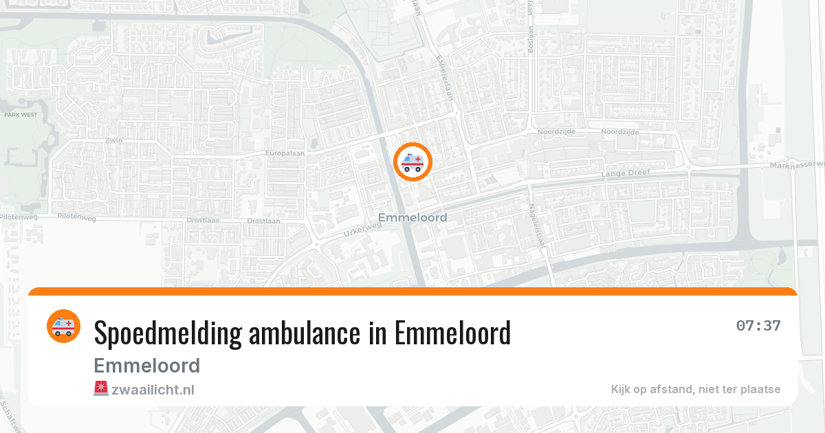 Spoedmelding ambulance in Emmeloord — 6 jul 2026