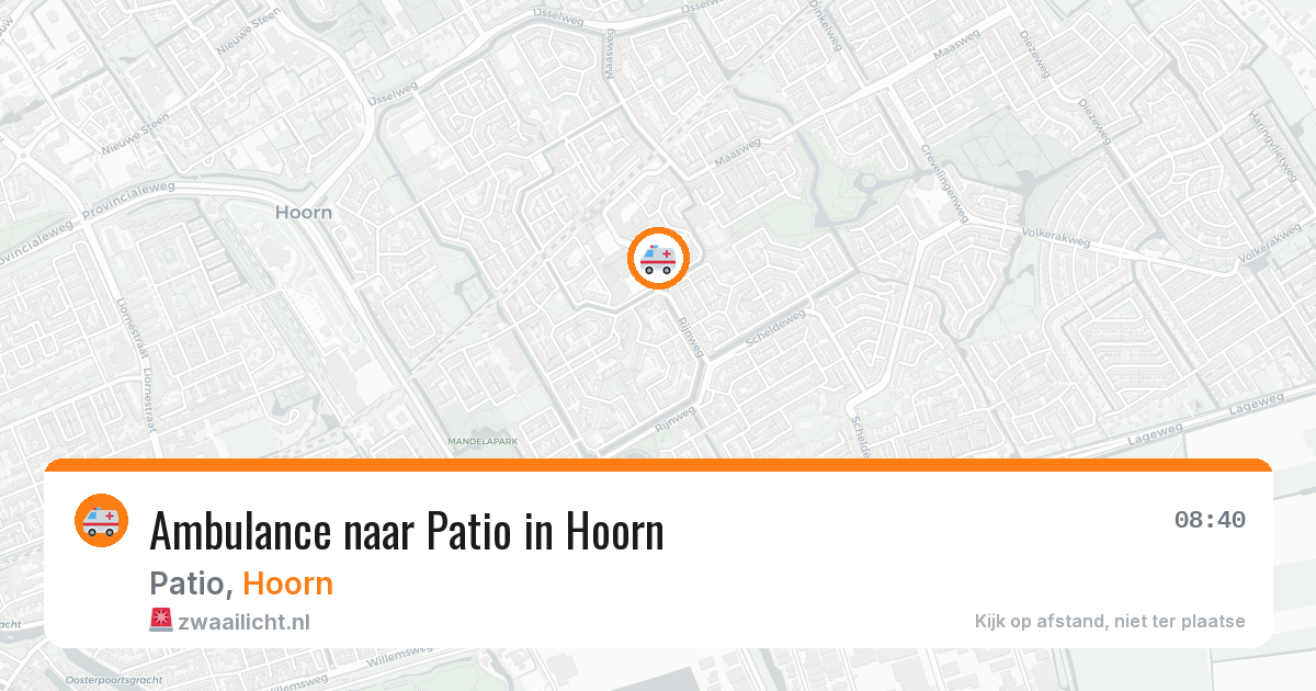 Ambulance naar Patio in Hoorn — 9 jul 2026