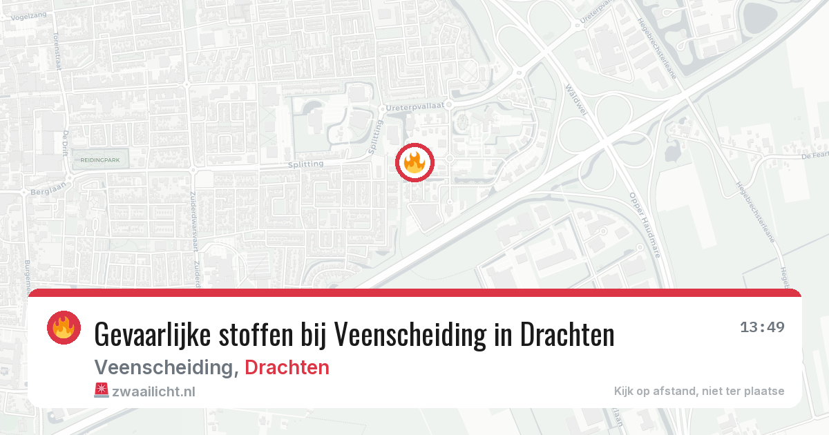 Gevaarlijke stoffen bij Veenscheiding in Drachten — 30 jan 2026